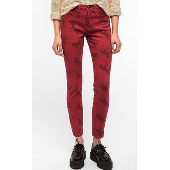 Urban Outfitters Denim - BDG Horse Print High Rise Cigarette Ankle